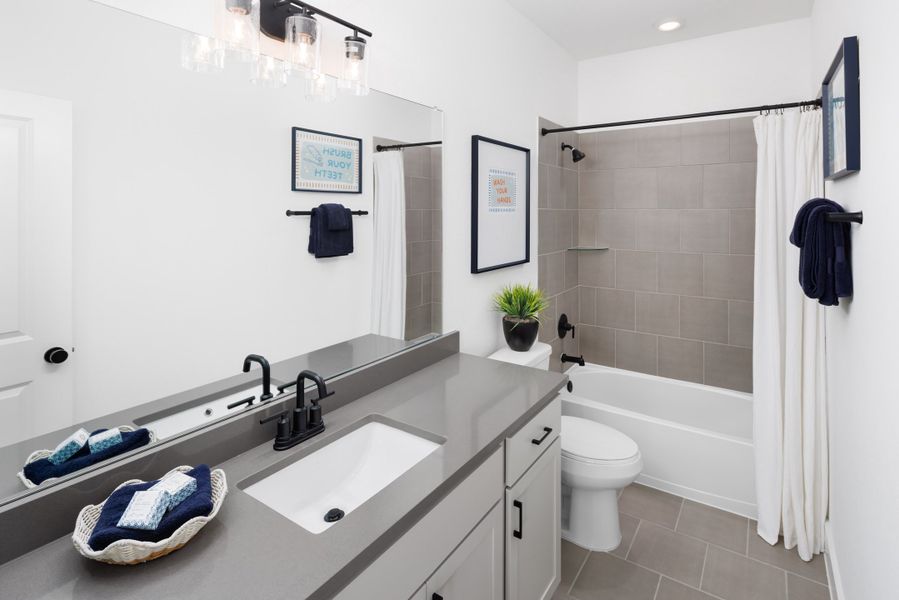 Representative furnished interior of a home built from the Baylee by New Home Co. in The Cottages Collection at Oakberry Trails, Waller (Image 9). Representative furnished interior of a home built from the Baylee by New Home Co. in The Cottages Collection at Oakberry Trails, Waller (Image 9).