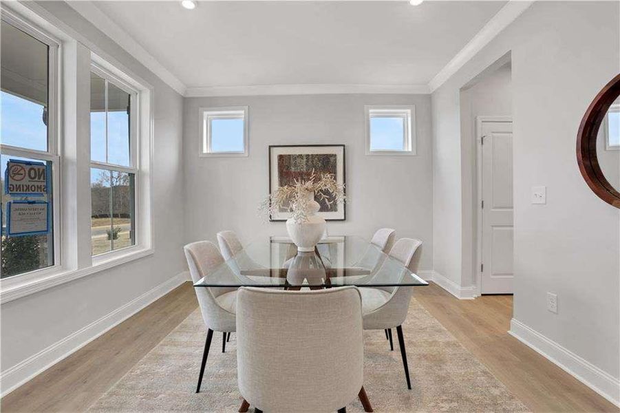 Furnished interior view inside a new home in The Paddocks at Doc Hughes, Buford (Image 9).