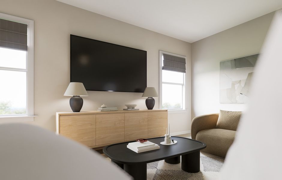 Furnished interior view inside a new home in Silverstone, Knightdale (Image 6). Furnished interior view inside a new home in Silverstone, Knightdale (Image 6).