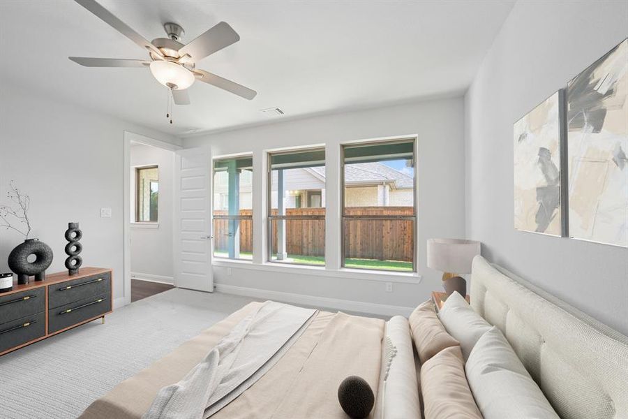 Furnished interior view inside a new home in Karis - Village Series, Crowley (Image 15). Furnished interior view inside a new home in Karis - Village Series, Crowley (Image 15).