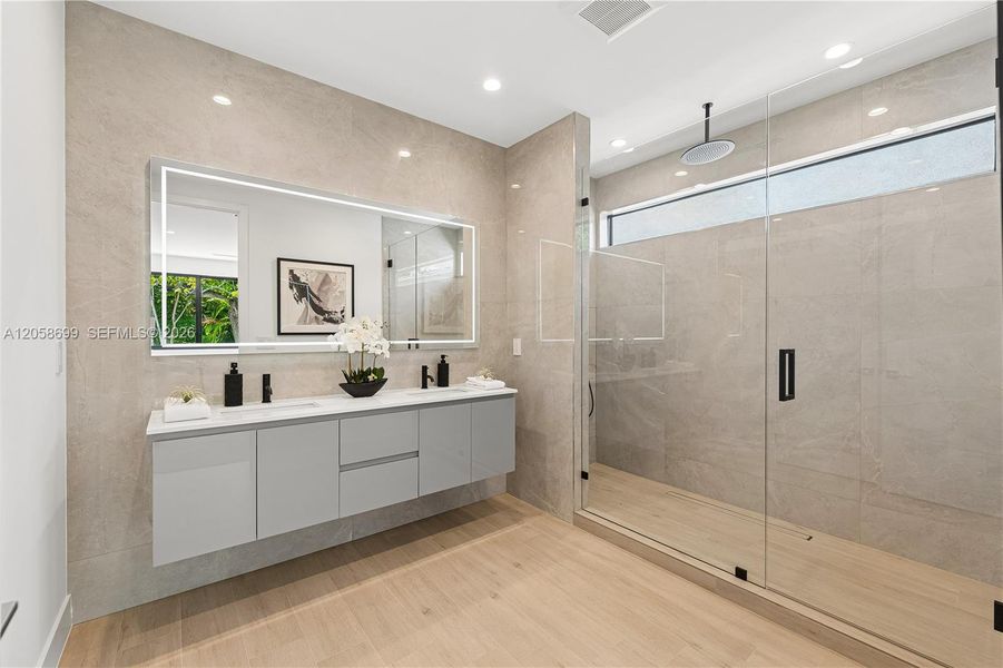 Furnished interior view inside a new home in , Miami (Image 34).