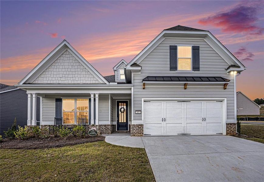 Front exterior of a new home in , Villa Rica, GA, highlighting curb appeal (Image 20).