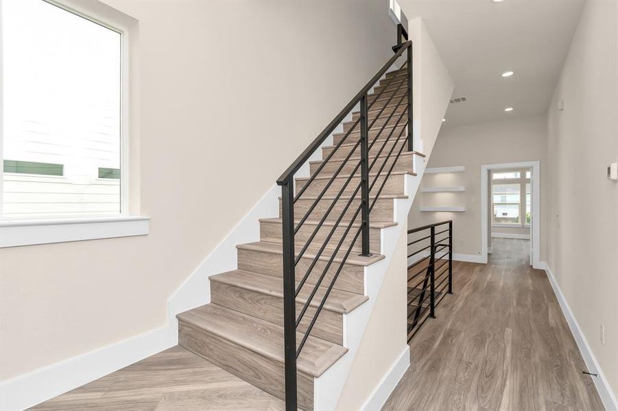 3rd floor iron wrought staircase