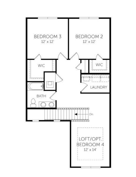 2D floor plan layout for the Sago - Villas by Dream Finders Homes in Brook Forest - Villas, St. Augustine, FL (Image 6). 2D floor plan layout for the Sago - Villas by Dream Finders Homes in Brook Forest - Villas, St. Augustine, FL (Image 6).