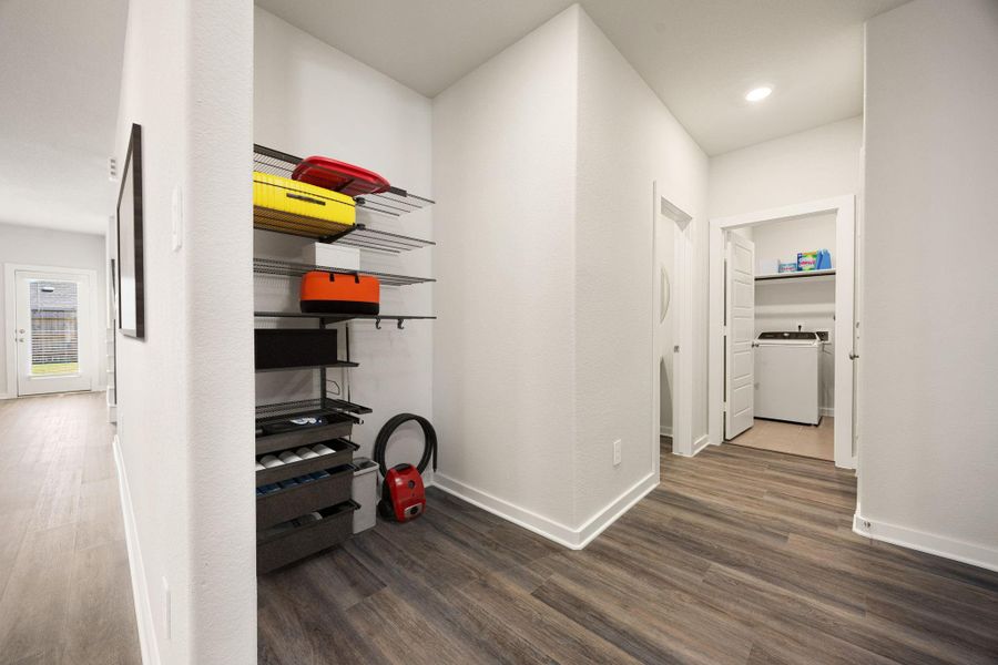 Dedicated mudroom to keep the rest of the home tidy. *Virtually Staged Dedicated mudroom to keep the rest of the home tidy. *Virtually Staged