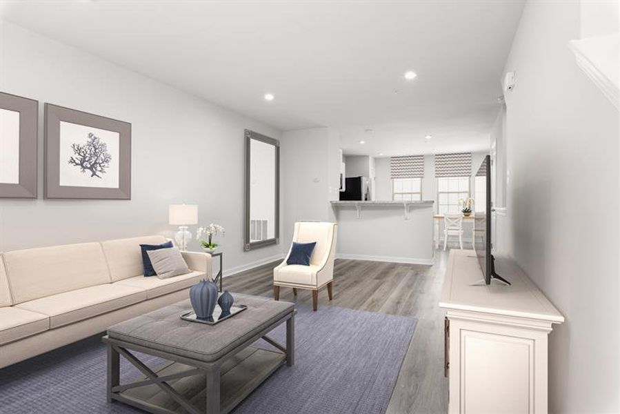 Representative furnished interior of a home built from the Spencer by Ryan Homes in Northerly, Charlotte (Image 10).