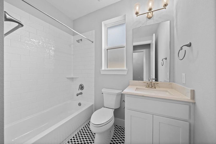 Representative furnished interior of a home built from the Sunflower by Caldwell Homes in The Highlands, Porter (Image 12). Representative furnished interior of a home built from the Sunflower by Caldwell Homes in The Highlands, Porter (Image 12).