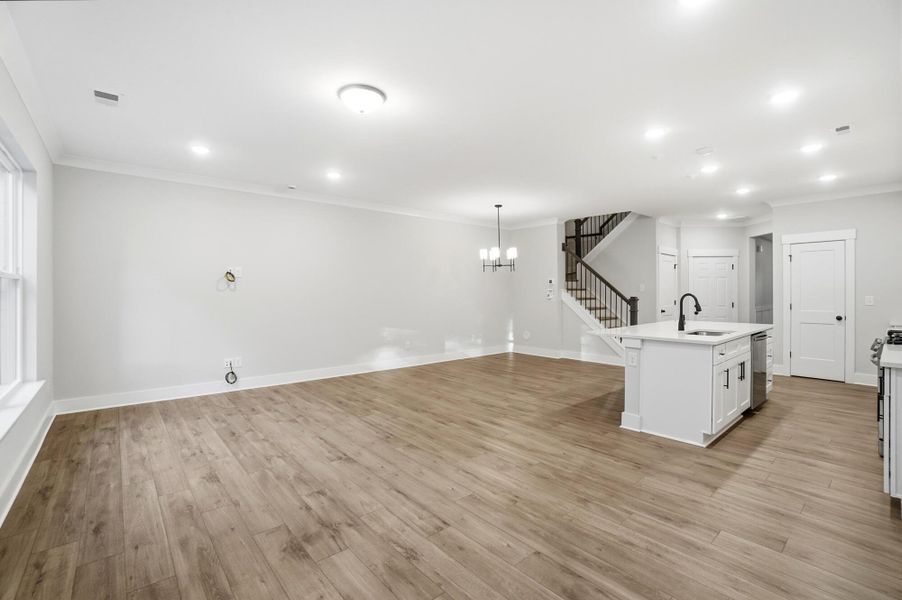 Spacious, unfurnished interior of a new home in Blythe Mill Townhomes, Waxhaw (Image 18). Spacious, unfurnished interior of a new home in Blythe Mill Townhomes, Waxhaw (Image 18).