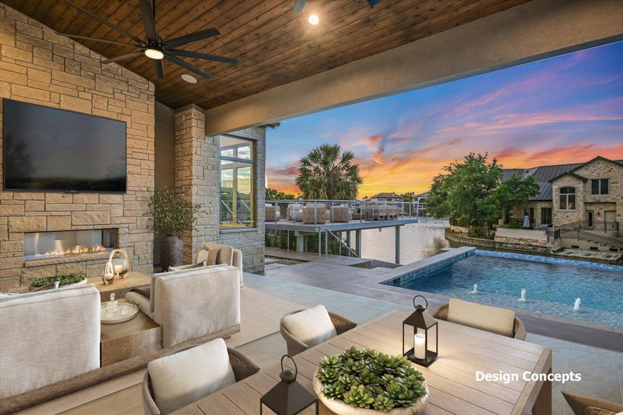 Exterior details and patio area of a home in , Horseshoe Bay (Image 4).