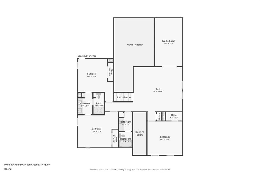 2D floor plan layout of this home in Kingdom Heights, Rosenberg, TX (Image 3).
