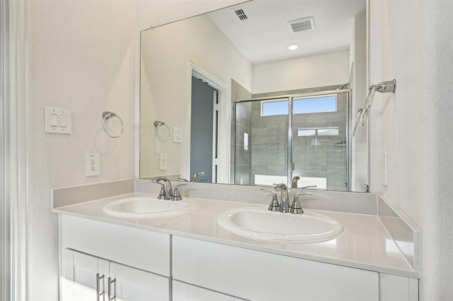 Furnished interior view inside a new home in Lakehaven - Spring Series, Farmersville (Image 13).