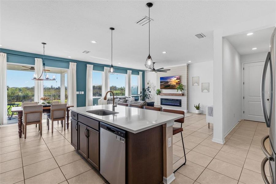 Furnished interior view inside a new home in Isles at Bayview, Parrish (Image 56).
