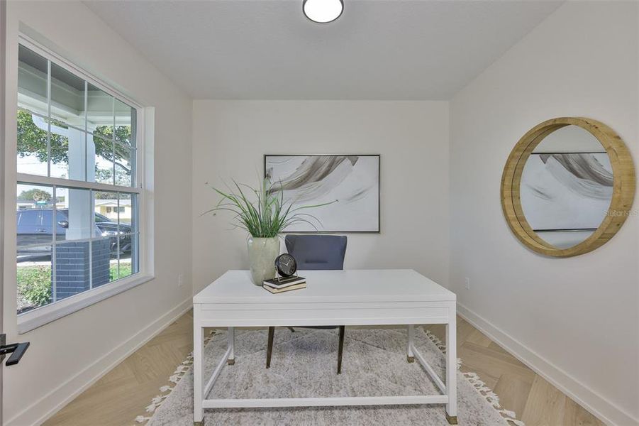 Furnished interior view inside a new home in , Tampa (Image 8). Furnished interior view inside a new home in , Tampa (Image 8).