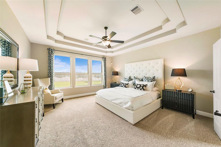 Furnished interior view inside a new home in Valencia: Hilltop Collection, Manvel (Image 10).