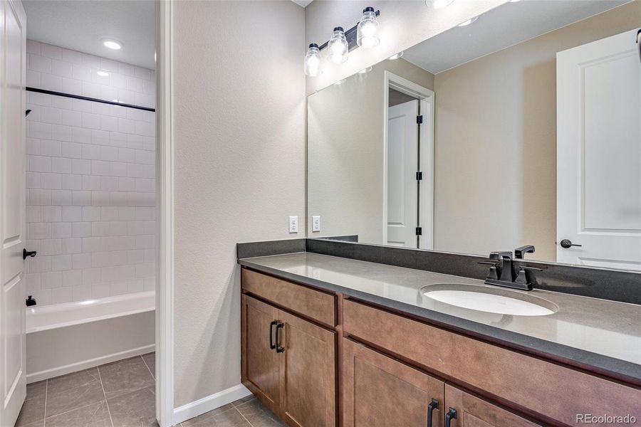 Furnished interior view inside a new home in Ensemble at The Aurora Highlands, Aurora (Image 16). Furnished interior view inside a new home in Ensemble at The Aurora Highlands, Aurora (Image 16).