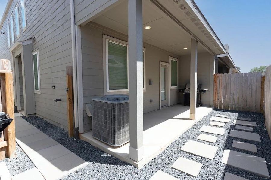 Exterior details and patio area of a home in , Houston (Image 27). Exterior details and patio area of a home in , Houston (Image 27).