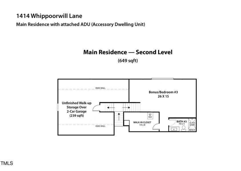 Floor Plan for 2nd Level