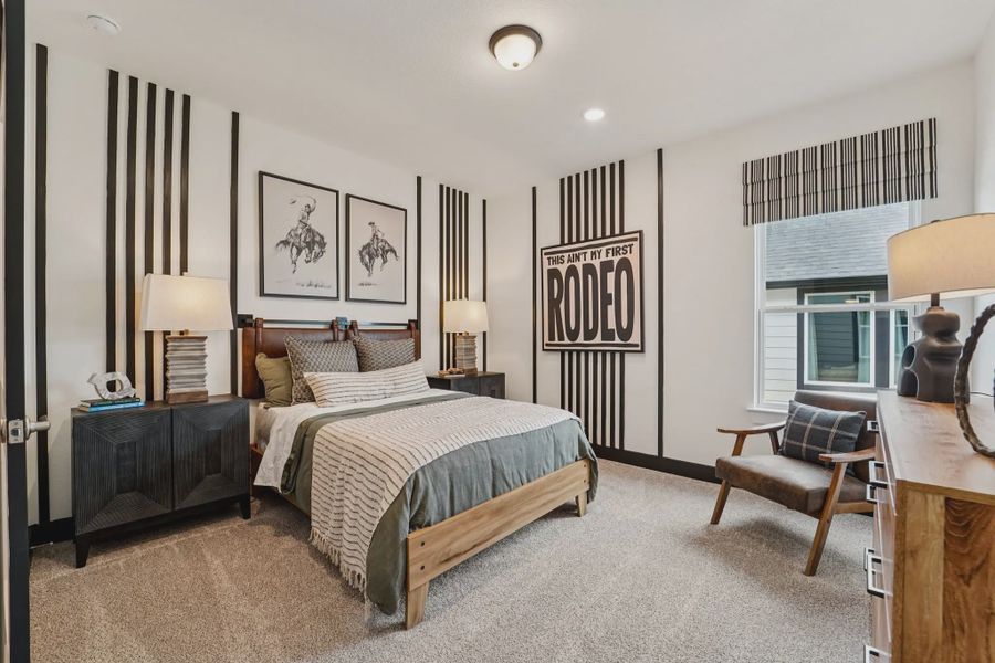Representative furnished interior of a home built from the Laramie by Chesmar Homes in Attwater 55s, Waller (Image 15).