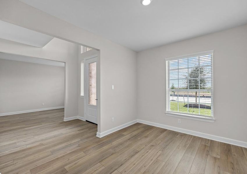 There are two additional flex spaces/rooms in the front of the home.