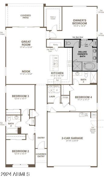 Slate flooplan with Master Bath