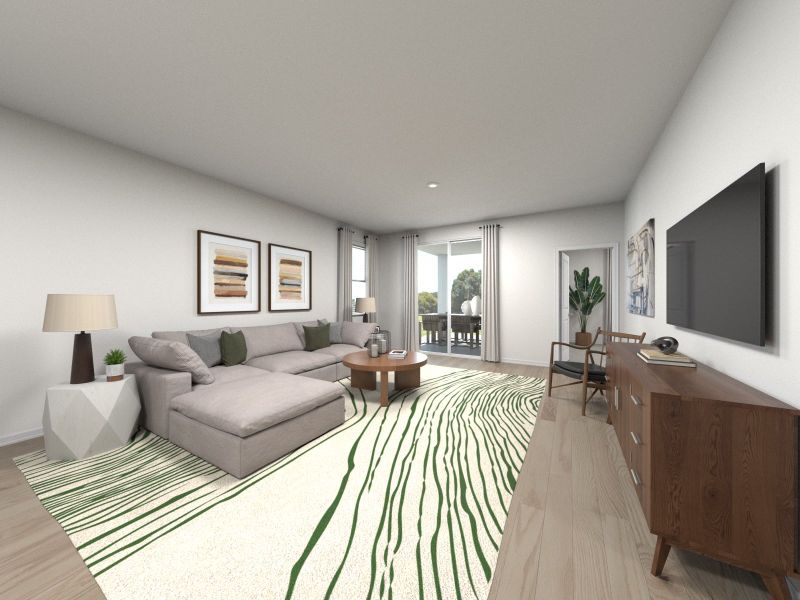 Furnished interior view inside a new home in Hillside Groves, Howey-in-the-Hills (Image 5).