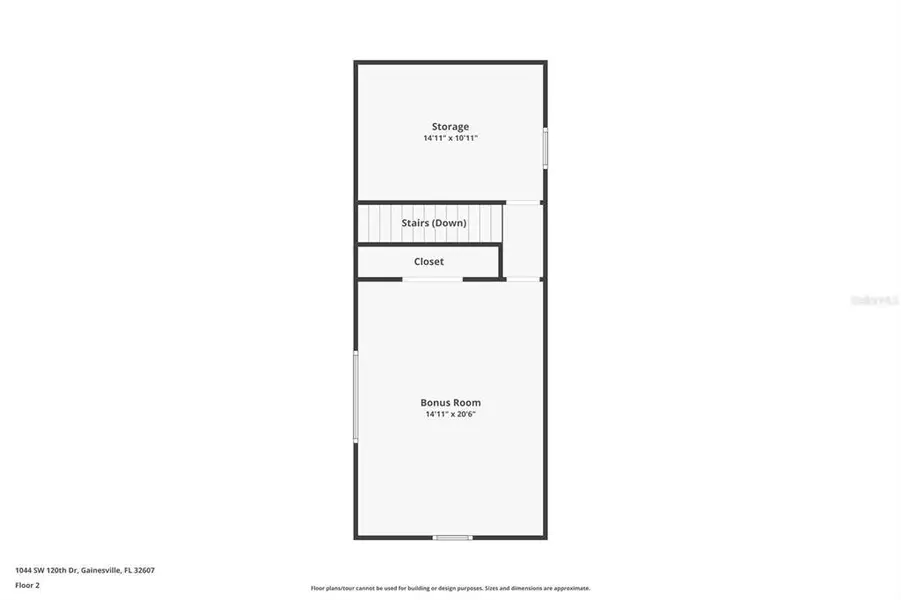 2D floor plan layout of this home in , Gainesville, FL (Image 3).