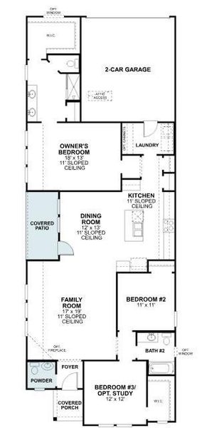 2D floor plan layout of this home in Landmark, Denton, TX (Image 3).