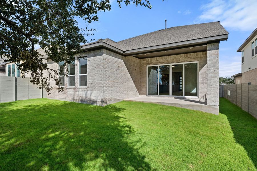 Exterior details and patio area of a home in Wolf Ranch, Georgetown (Image 4).