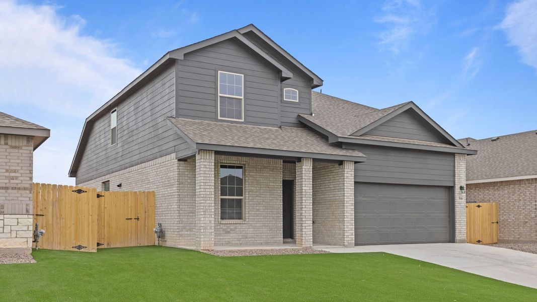Representative exterior photo of a completed home built from the Shelby by D.R. Horton in Legacy South, Midland, TX (Image 16).