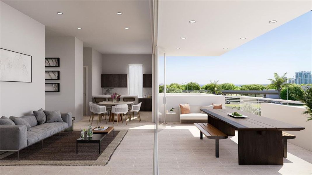 Furnished interior view inside a new home in , Tampa (Image 10).