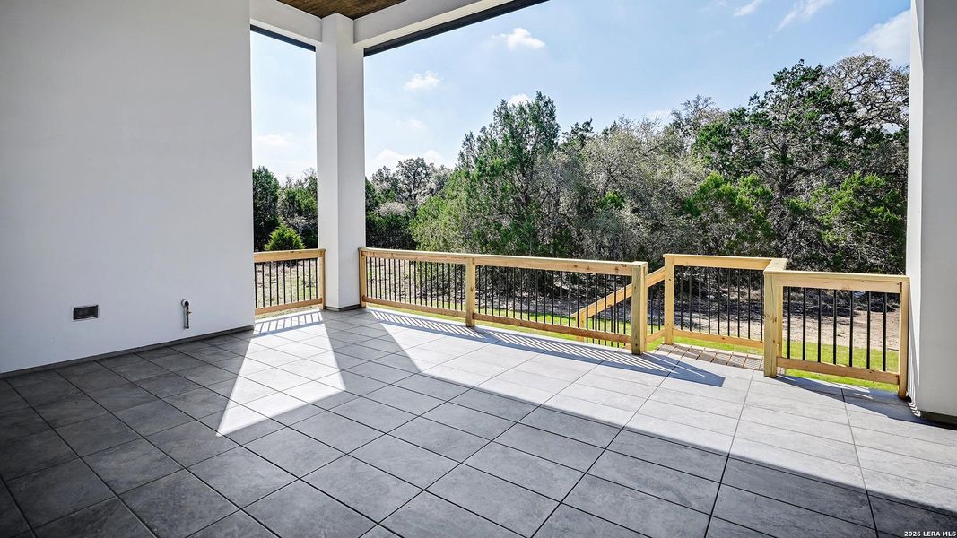 Exterior details and patio area of a home in Thornebrook, Bulverde (Image 3).
