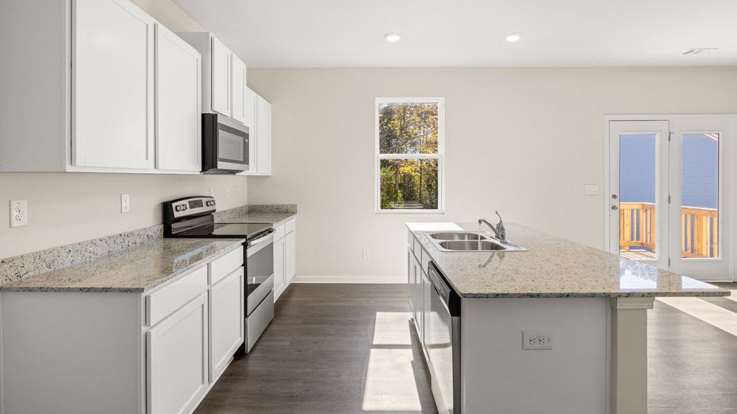 Representative unfurnished interior of a home built from the FLORA by D.R. Horton in Thompson Ridge, Dallas (Image 7). Representative unfurnished interior of a home built from the FLORA by D.R. Horton in Thompson Ridge, Dallas (Image 7).
