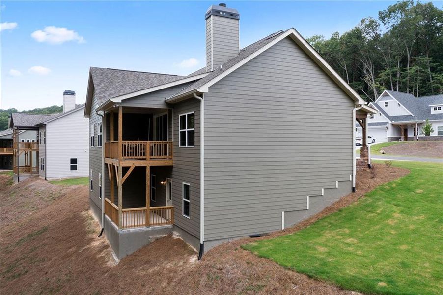 Exterior details and patio area of a home in , Waleska (Image 2).