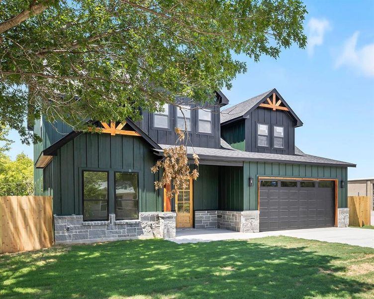 Front exterior of a new home in , Sansom Park, TX, highlighting curb appeal (Image 20).