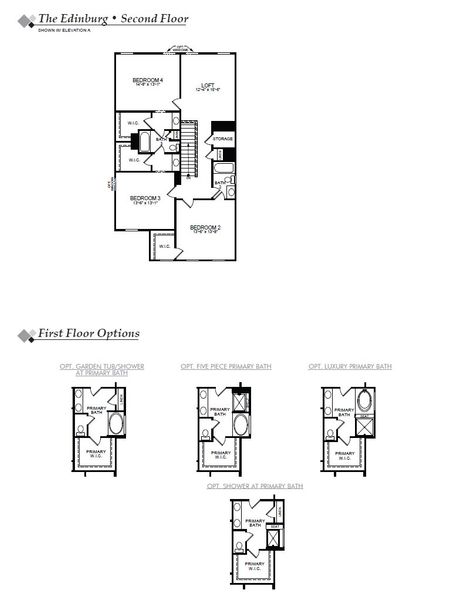 2D floor plan layout for the Edinburg by Eastwood Homes in Ashton Lakes, Lexington, SC (Image 4).