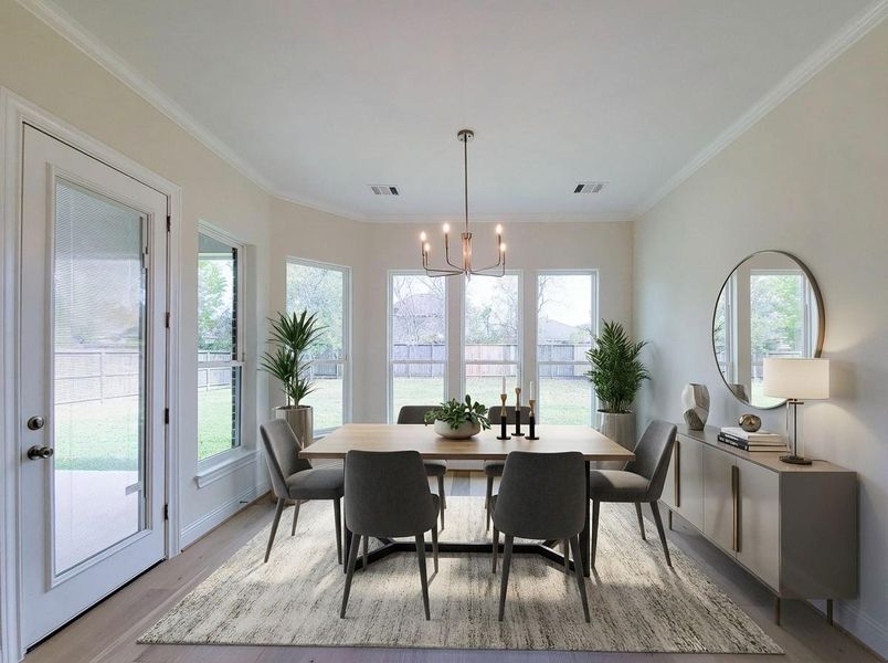 Furnished interior view inside a new home in , Conroe (Image 6).