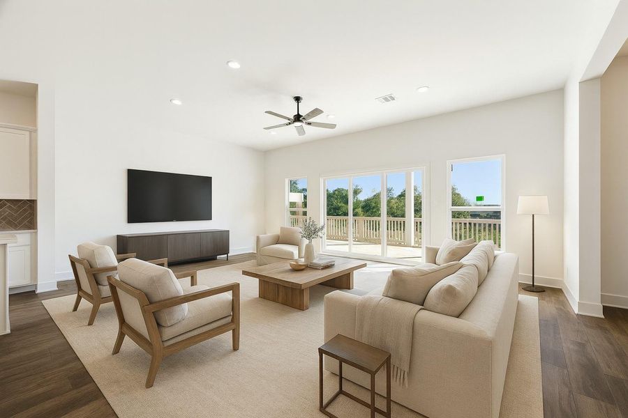 Luxury vinyl plank flooring throughout the entire main living area. The photo has been virtually enhanced. Luxury vinyl plank flooring throughout the entire main living area. The photo has been virtually enhanced.