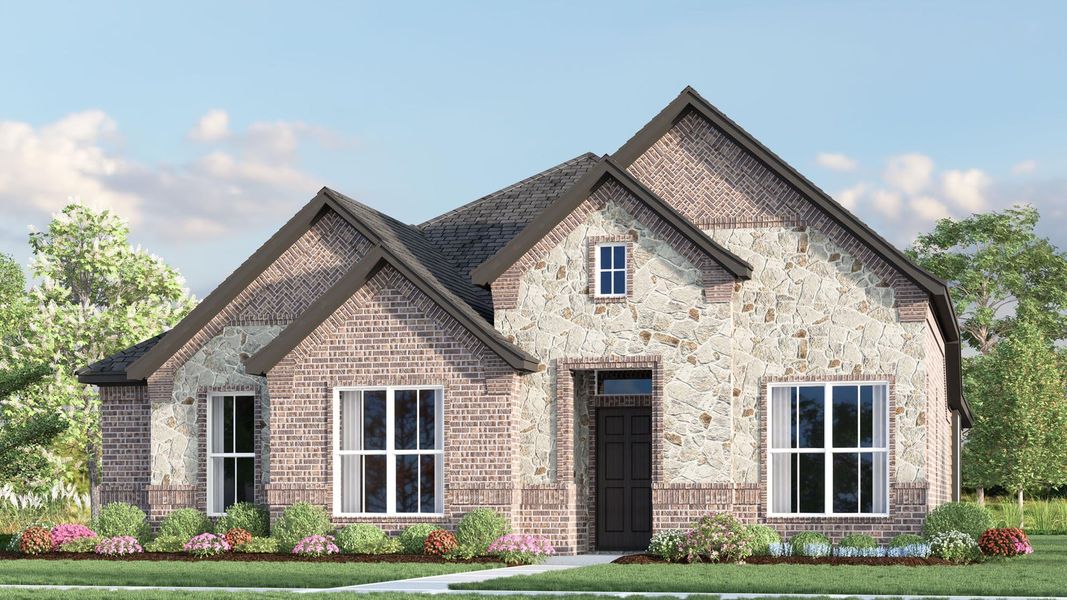 Representative exterior photo of a completed home built from the Concept 2129 by Risewell Homes in Redden Farms, Midlothian, TX (Image 7).
