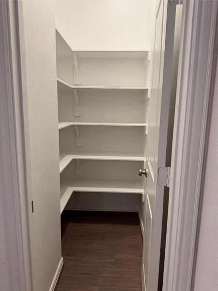 Walk in pantry offers exceptional storage and organization for everyday essentials. Walk in pantry offers exceptional storage and organization for everyday essentials.