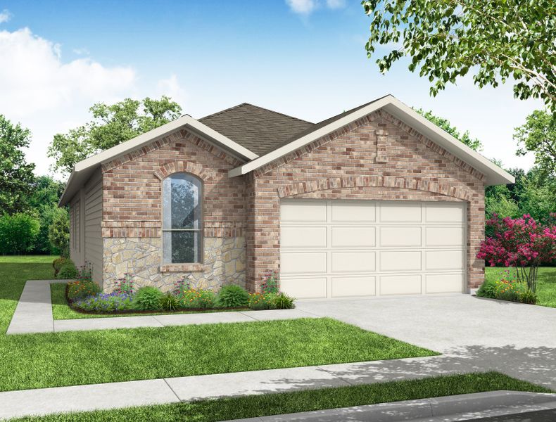 Representative exterior photo of a completed home built from the Birch by Impression Homes in Churchill, Anna, TX (Image 6).