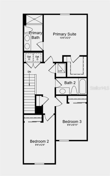 2D floor plan layout of this home in The Towns at Tiburon, Nokomis, FL (Image 3).