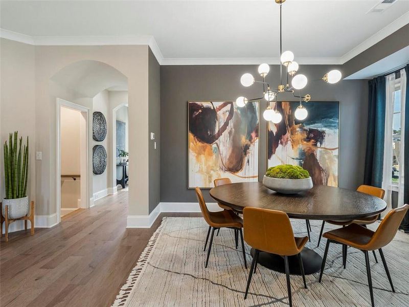 Furnished interior view inside a new home in , Suwanee (Image 12).