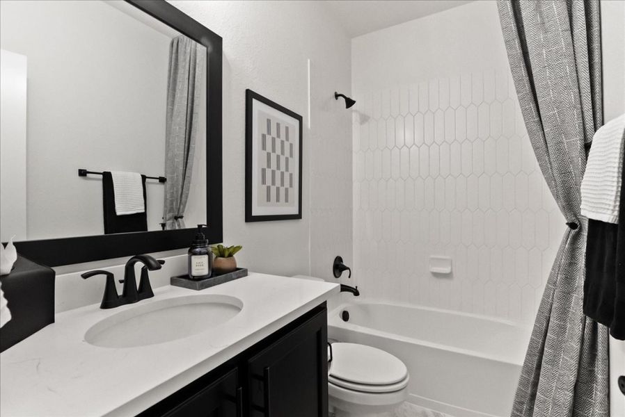 Representative furnished interior of a home built from the Westbury by Pacesetter Homes in Creekview Meadows, Pilot Point (Image 19).