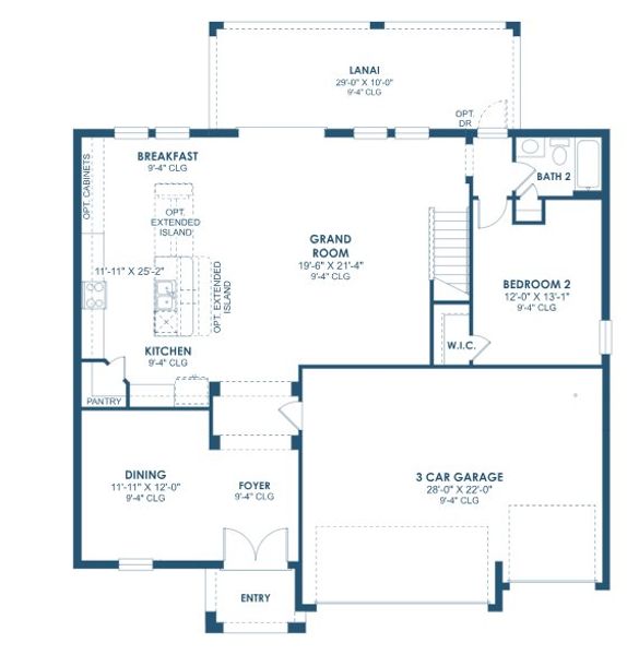 2D floor plan layout for the Virginia Park by Homes by WestBay in Pasadena Woods, Wesley Chapel, FL (Image 3). 2D floor plan layout for the Virginia Park by Homes by WestBay in Pasadena Woods, Wesley Chapel, FL (Image 3).