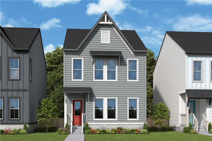 Front exterior of a new home in Celesta, Scottdale, GA, highlighting curb appeal (Image 1). Front exterior of a new home in Celesta, Scottdale, GA, highlighting curb appeal (Image 1).