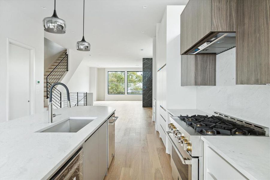 From this vantage point, you can fully appreciate the openness and sleek design of this stunning second-floor living space.