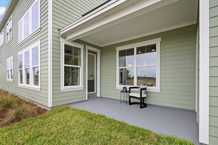 Representative exterior details of a home built from the The Kahneman II by David Weekley Homes in Laureate Park at Lake Nona - Garden Series, Orlando (Image 4).