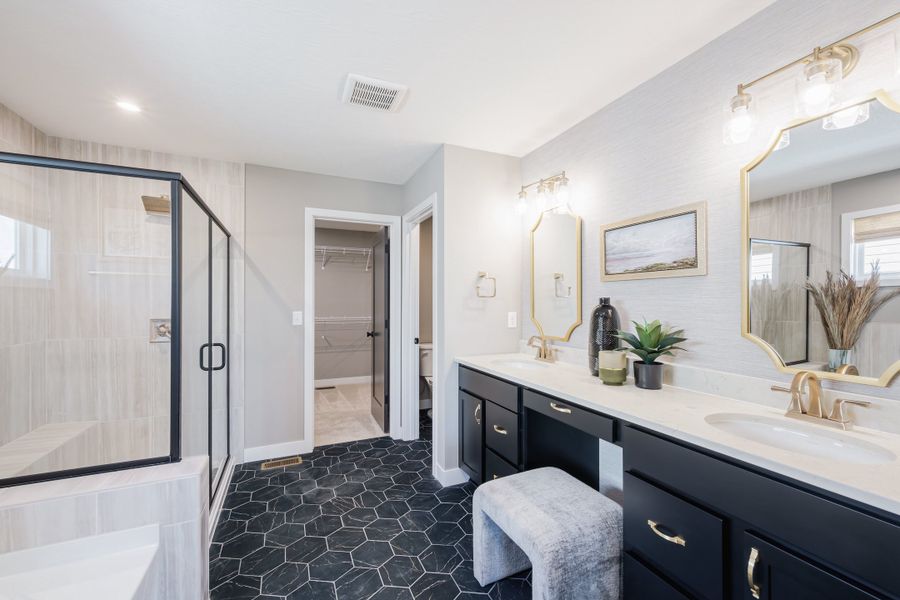 Representative furnished interior of a home built from the Grandin by Fischer Homes in The Dunes at Sandbar, Santa Rosa Beach (Image 38).