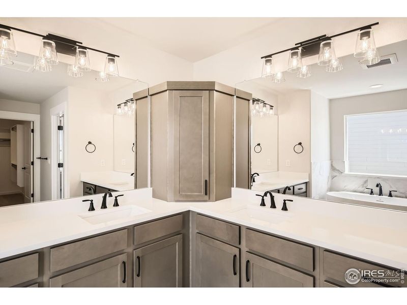 Furnished interior view inside a new home in RainDance, Windsor (Image 10).
