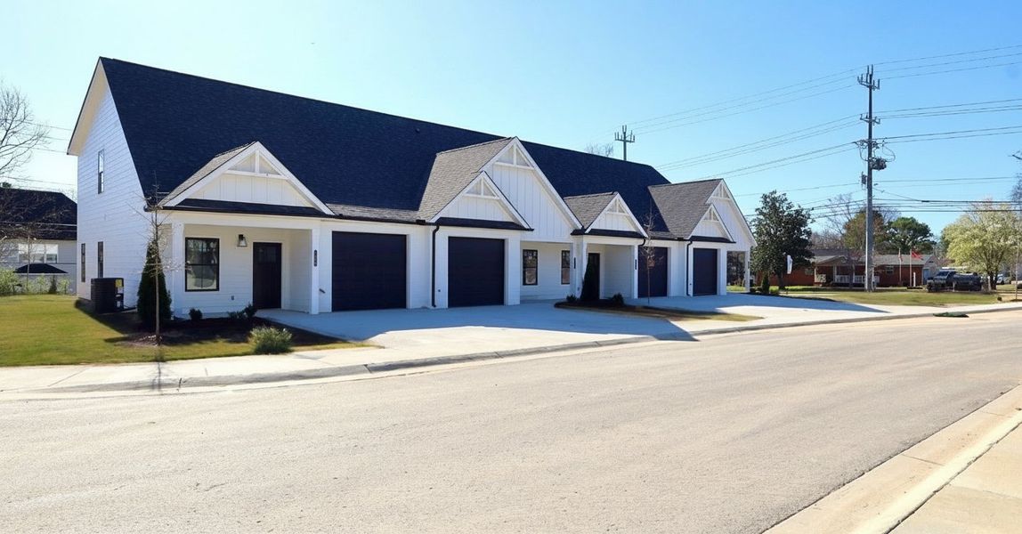 Front exterior of a new home in The Nassau, Chattanooga, TN, highlighting curb appeal (Image 2). Front exterior of a new home in The Nassau, Chattanooga, TN, highlighting curb appeal (Image 2).
